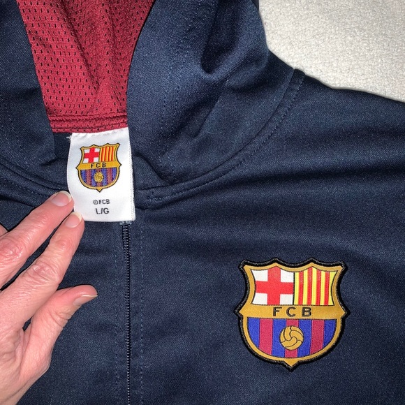 FCBarcelona boys full zip up hoodie - Picture 3 of 5